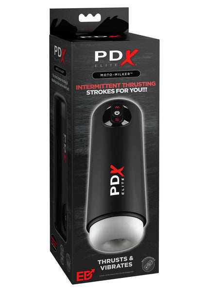 PDX Elite Moto Milker - USB Rechargeable Thrusting & Vibrating Auto Stroker