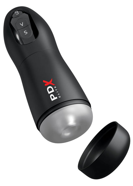 PDX Elite Suck-O-Matic - USB Rechargeable Sucking & Vibrating Masturbator