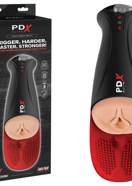 PDX Elite Fap-O-Matic Pro XL - Light - Flesh USB Rechargeable Auto Stroker