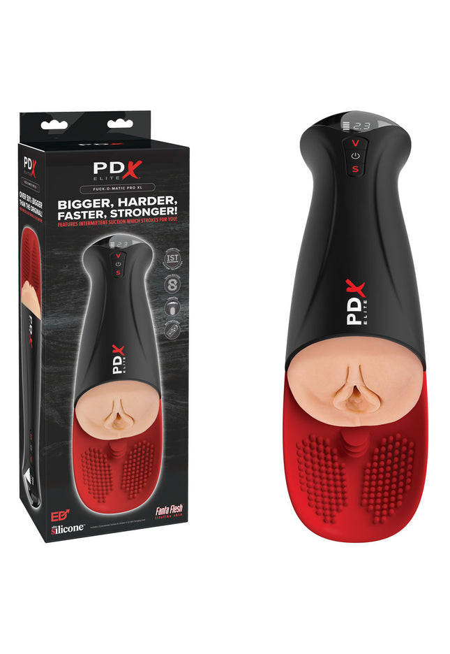 PDX Elite Fap-O-Matic Pro XL - Light - Flesh USB Rechargeable Auto Stroker