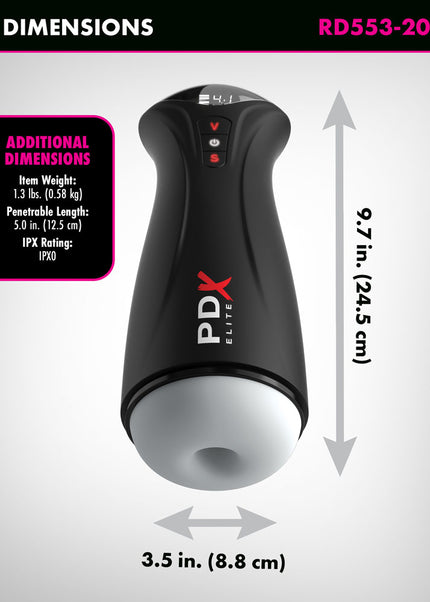 PDX Elite Fuck-Gasm - Flesh - USB Rechargeable Sucking & Vibrating Auto Stroker
