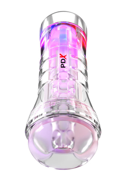PDX Elite ViewTube XXL LED Stroker - Clear Stroker with LED Lights