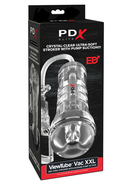 PDX Elite ViewTube Vac XXL Pump Stroker - Clear Vagina Stroker with Suction Pump