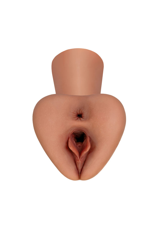 PDX Plus Pick Your Pleasure Stroker XL - Brown - Brown Vagina Stroker