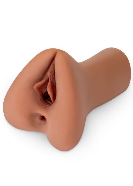 PDX Plus Pick Your Pleasure Stroker XL - Brown - Brown Vagina Stroker
