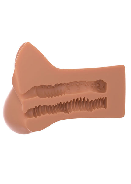 PDX Plus Pick Your Pleasure Stroker XL - Brown - Brown Vagina Stroker