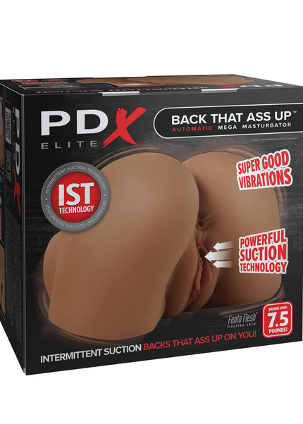 PDX Elite Back That Ass Up - Brown - Brown USB Rechargeable Auto Mega Masturbator