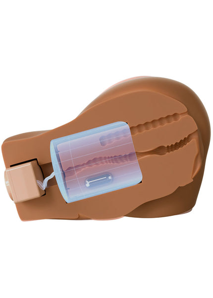 PDX Elite Back That Ass Up - Brown - Brown USB Rechargeable Auto Mega Masturbator