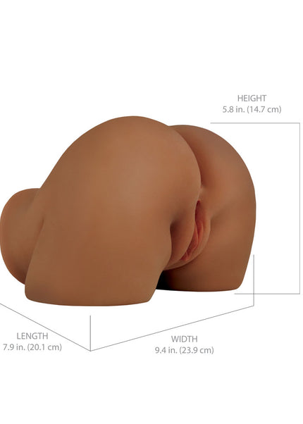 PDX Elite Shake That Ass - Brown - Brown USB Rechargeable Vibrating Mega Masturbator