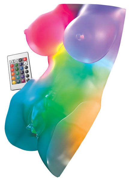 PDX Elite Go-Go Bator LED Mega Masturbator - Clear with LED Mini Torso Masturbator