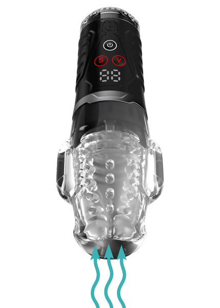 PDX Elite Ultra Milker Pro - Clear USB Rechargeable Vibrating & Sucking Auto Stroker