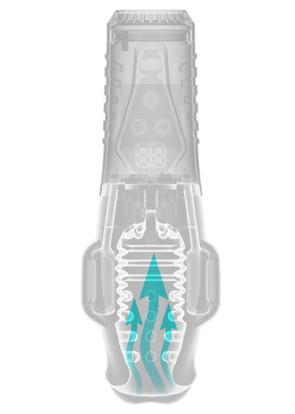 PDX Elite Ultra Milker Pro - Clear USB Rechargeable Vibrating & Sucking Auto Stroker