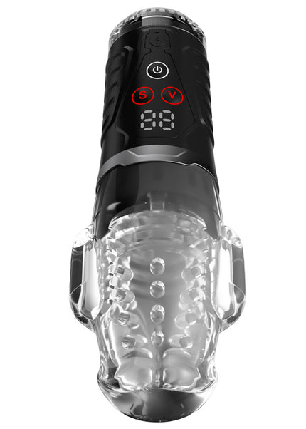 PDX Elite Ultra Milker Pro - Clear USB Rechargeable Vibrating & Sucking Auto Stroker