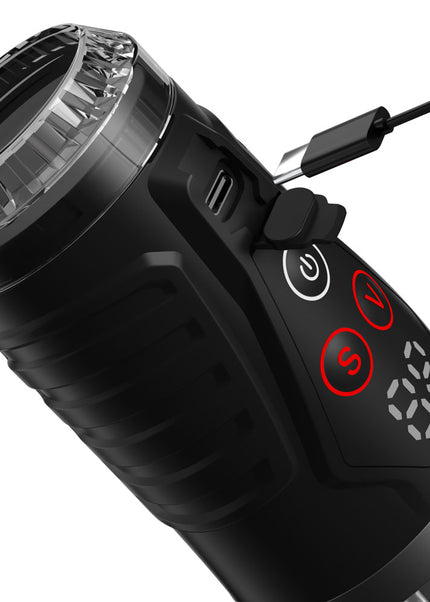 PDX Elite Ultra Milker Pro - Clear USB Rechargeable Vibrating & Sucking Auto Stroker