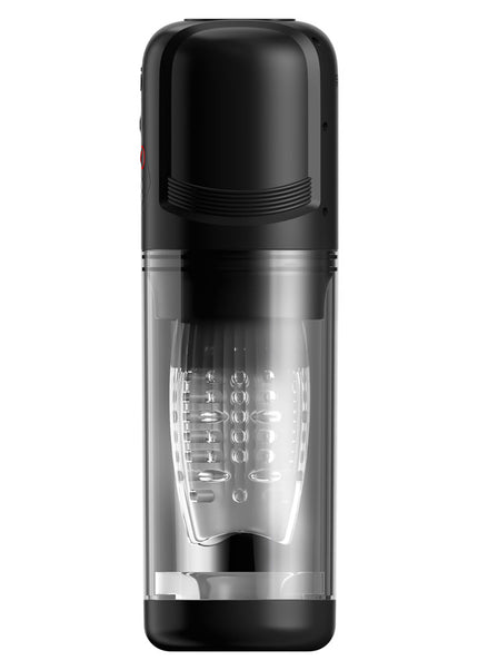 PDX Elite Mega-Bator Pro - Clear USB Rechargeable Vibrating & Spinning Auto Stroker