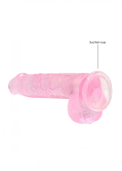 REALROCK 6'' Realistic Dildo With Balls - Pink 15.2 cm Dong