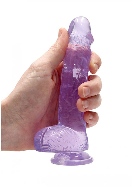 REALROCK 6'' Realistic Dildo With Balls - Purple 15.2 cm Dong