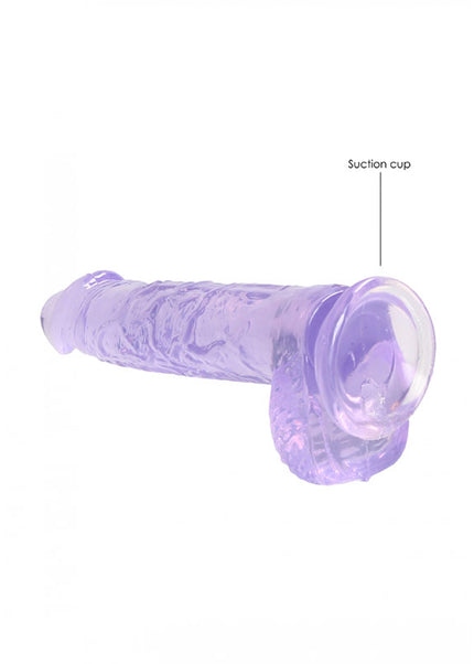 REALROCK 6'' Realistic Dildo With Balls - Purple 15.2 cm Dong