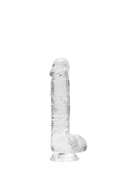 RealRock 6'' Realistic Dildo With Balls - Clear 15.2 cm Dong