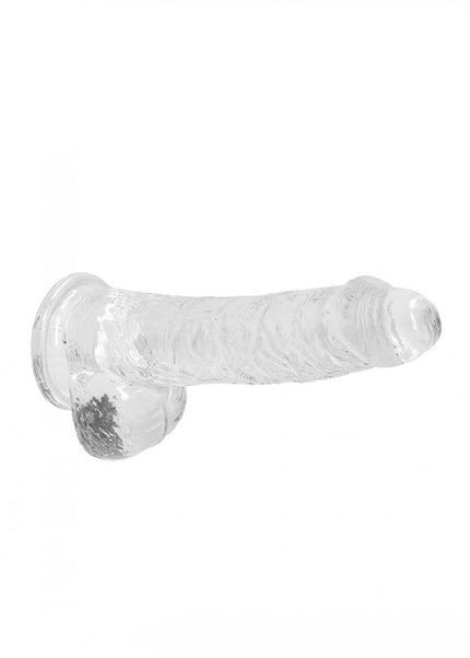 RealRock 6'' Realistic Dildo With Balls - Clear 15.2 cm Dong