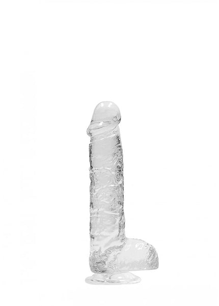 RealRock 6'' Realistic Dildo With Balls - Clear 15.2 cm Dong