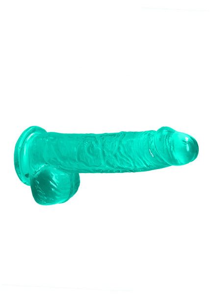 REALROCK 6'' Realistic Dildo With Balls - Turquoise 15.2 cm Dong