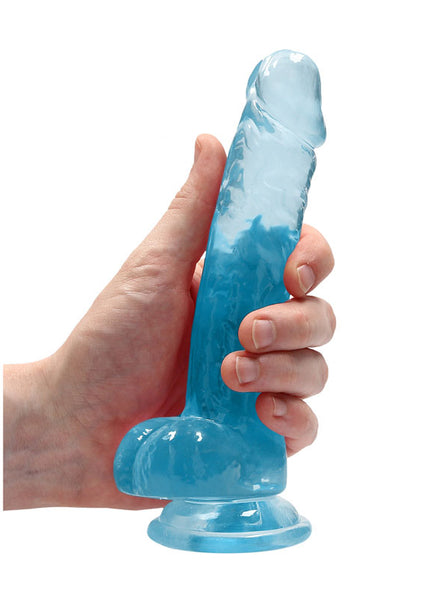 REALROCK 7'' Realistic Dildo With Balls - Blue 17.8 cm Dong