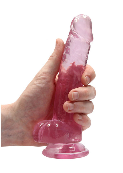 REALROCK 7'' Realistic Dildo With Balls - Pink 17.8 cm Dong