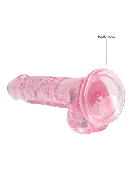 REALROCK 7'' Realistic Dildo With Balls - Pink 17.8 cm Dong