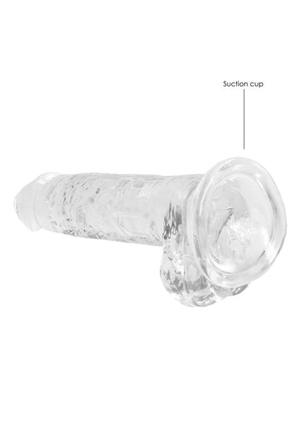 REALROCK 7'' Realistic Dildo With Balls - Clear 17.8 cm Dong