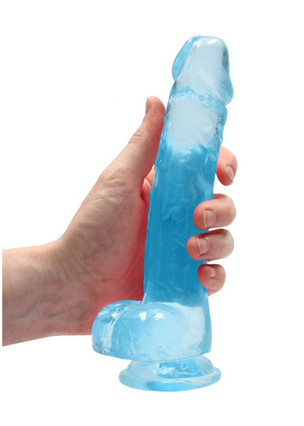 RealRock 8'' Realistic Dildo With Balls - Blue 20.3 cm Dong