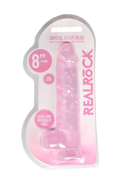 RealRock 8'' Realistic Dildo With Balls - Pink 20.3 cm Dong