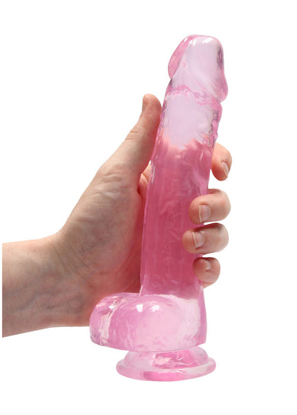 RealRock 8'' Realistic Dildo With Balls - Pink 20.3 cm Dong