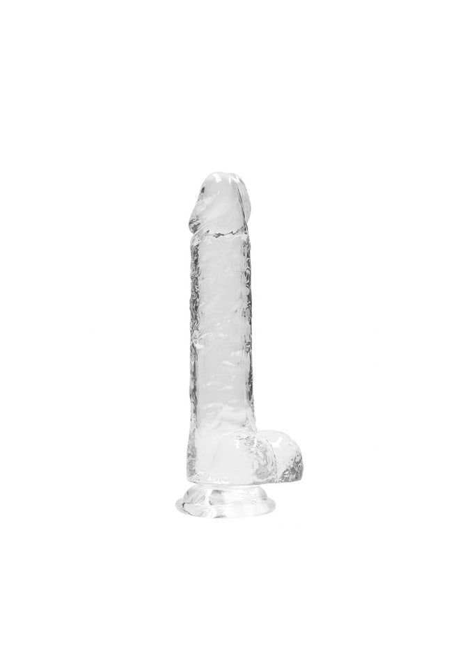 RealRock 8'' Realistic Dildo With Balls - Clear 20.3 cm Dong