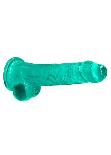 REALROCK 8'' Realistic Dildo With Balls - Turquoise 20.3 cm Dong