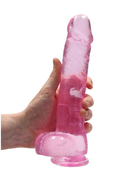RealRock 9'' Realistic Dildo With Balls - Pink 22.9 cm Dong