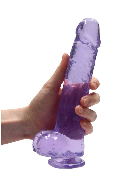 RealRock 9'' Realistic Dildo With Balls - Purple 22.9 cm Dong