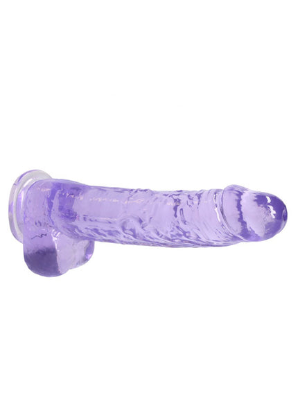RealRock 9'' Realistic Dildo With Balls - Purple 22.9 cm Dong
