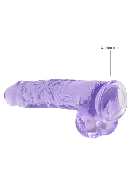 RealRock 9'' Realistic Dildo With Balls - Purple 22.9 cm Dong