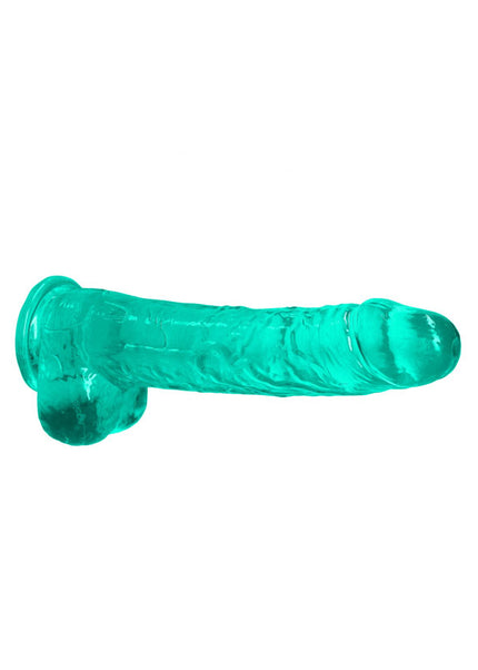 RealRock 9'' Realistic Dildo With Balls - Turquoise 22.9 cm Dong