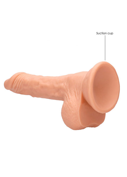 REALROCK 7'' Realistic Dildo With Balls - Flesh 17.8 cm Dong