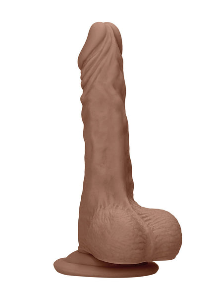 REALROCK 7'' Realistic Dildo With Balls - Tan - Tan 17.8 cm Dong