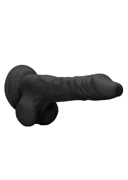 REALROCK 10'' Realistic Dong with Balls - Black - Black 25.4 cm Dong