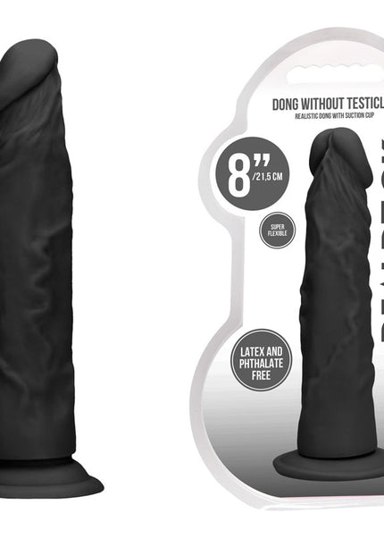 REALROCK 8'' Realistic Dildo - Black 20.3 cm Dong