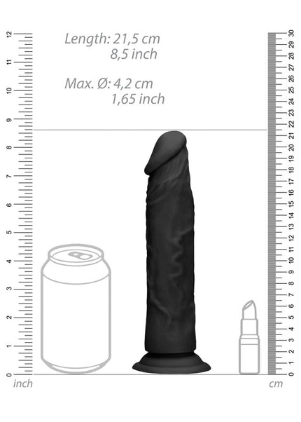 REALROCK 8'' Realistic Dildo - Black 20.3 cm Dong