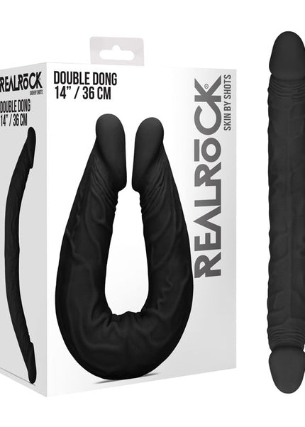 REALROCK 14'' Double Dildo - Black 36 cm Double Dong
