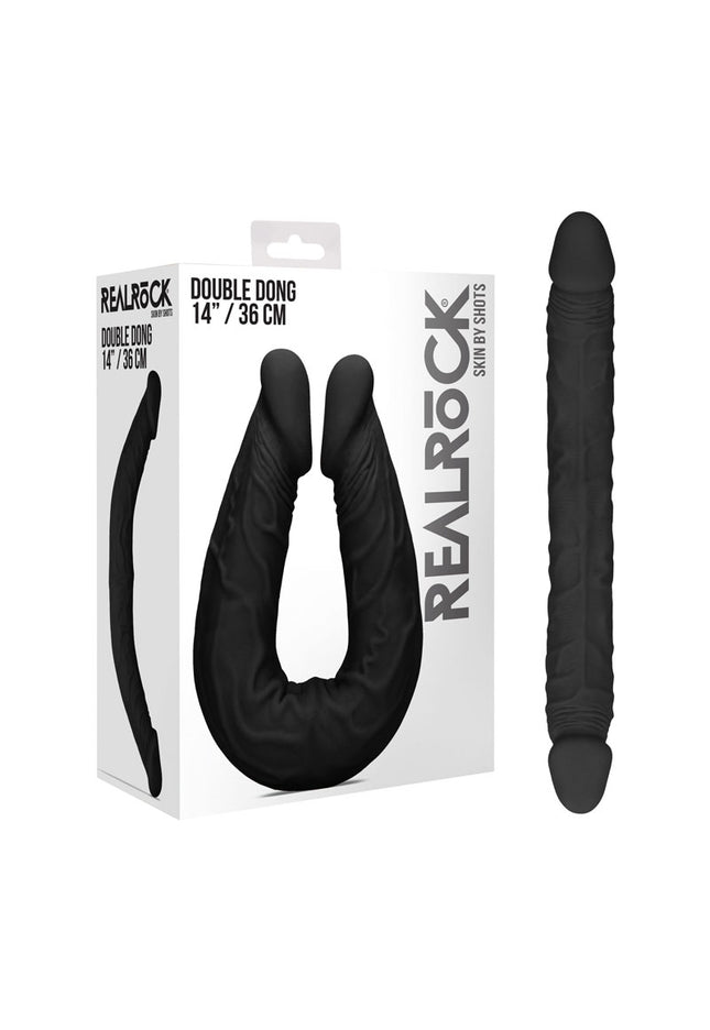 REALROCK 14'' Double Dildo - Black 36 cm Double Dong