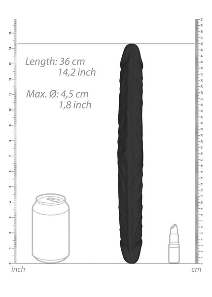 REALROCK 14'' Double Dildo - Black 36 cm Double Dong