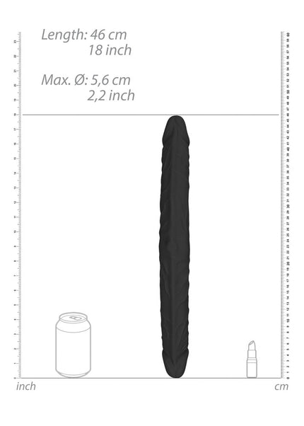 REALROCK 18'' Double Dildo - Black - Black 46 cm Double Dong