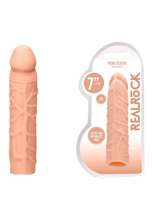 REALROCK 7'' Penis Extender - Flesh 17.8 cm Penis Extension Sleeve